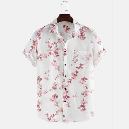 White Floral Shirt